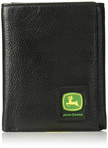 John Deere Men's Brown Tri-fold Wallet