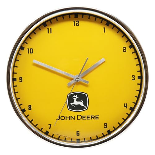 WinCraft John Deere Chrome Wall Clock (Yellow)