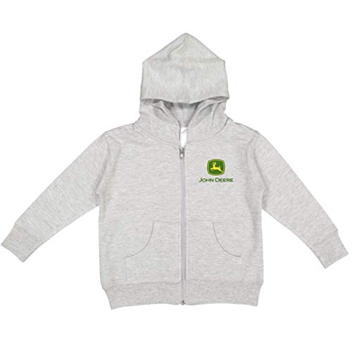 John Deere Toddler Boy Full Zip Hooded Sweatshirt-Oxford