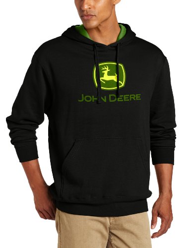 John Deere Men's Trademark Logo Core Hood Pullover Fleece