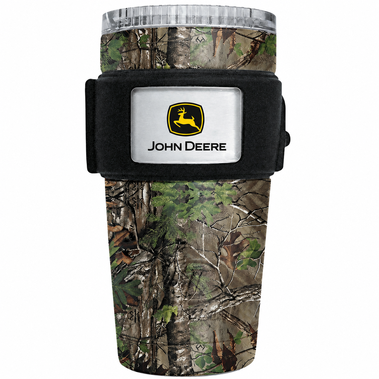 LiT Powder Coated REALTREE Xtra- JOHN DEERE AG LOGO - Stainless Steel - Travel Tumbler - 20oz
