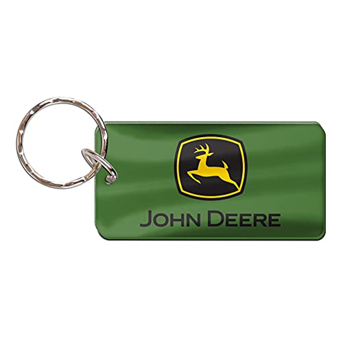 John Deere Rectangle Key Ring Trademark