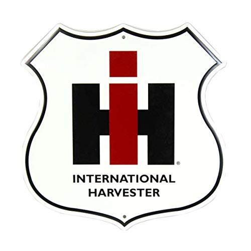 Case IH White Metal Embossed State Style Sign