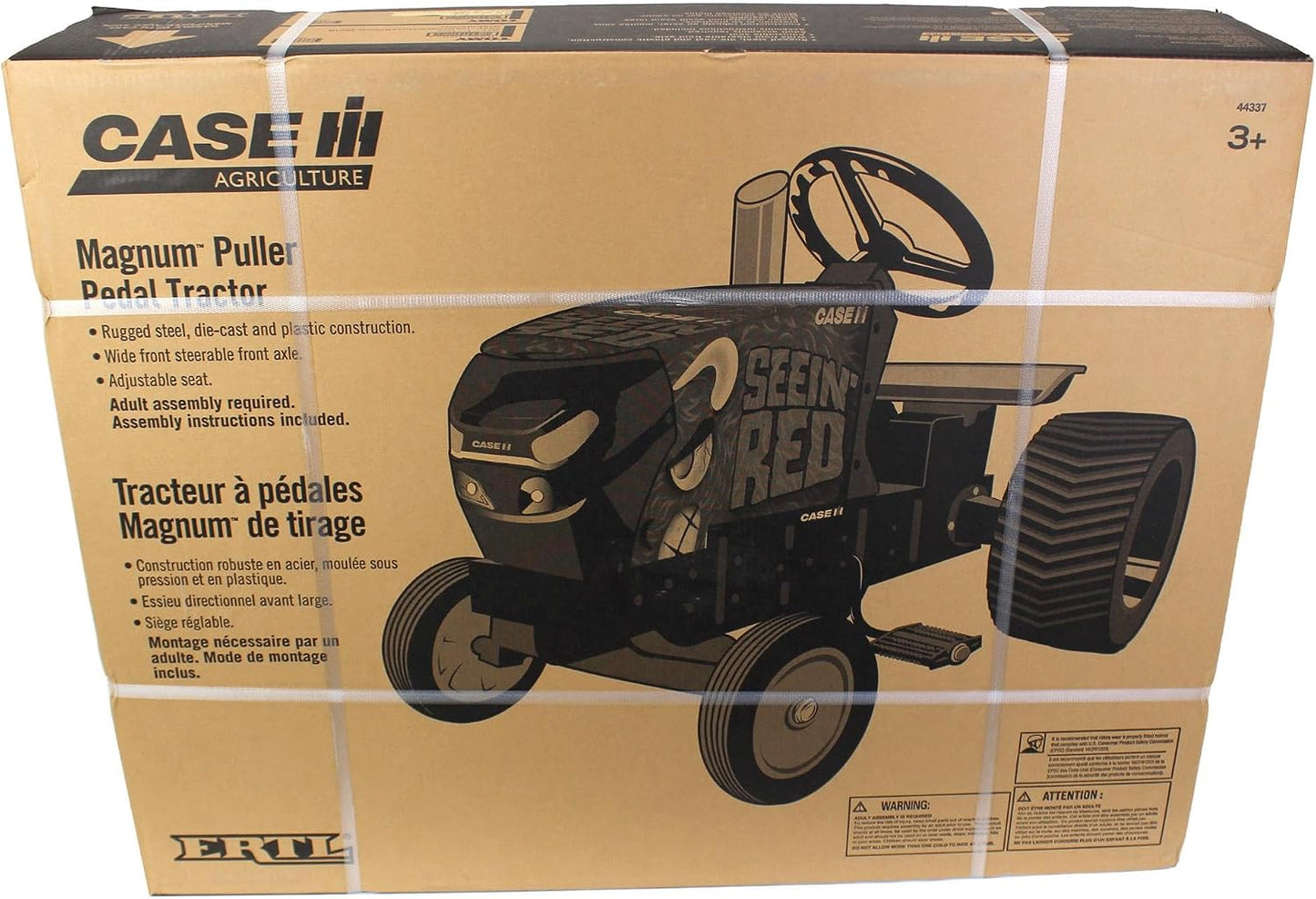 Case IH Magnum Seein' Red Pulling Pedal Tractor - tractorup2