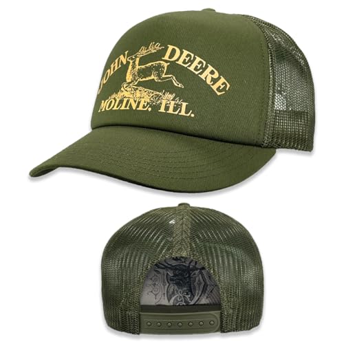 John Deere Baseball Cap Trucker Hat 13083326Ov Vintage Baseball Cap Trucker Hat Trademark Print Olive