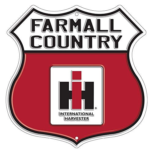 Farmall Country Highway Shield Embossed Sign - tractorup2