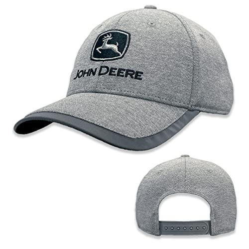 John Deere Mens Diamond Weave Poly Spandex Reflective Visor Hat Baseball Cap