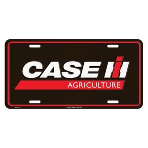 Case IH Agriculture Logo Black License Plate