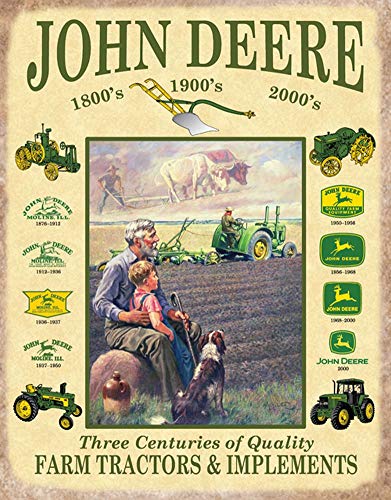 John Deere Three Centuries Metal Sign