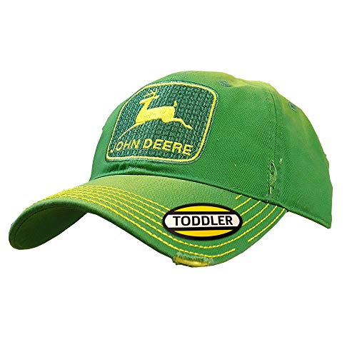 John Deere Toddler Kids Vintage Trademark Hat-Green - tractorup2