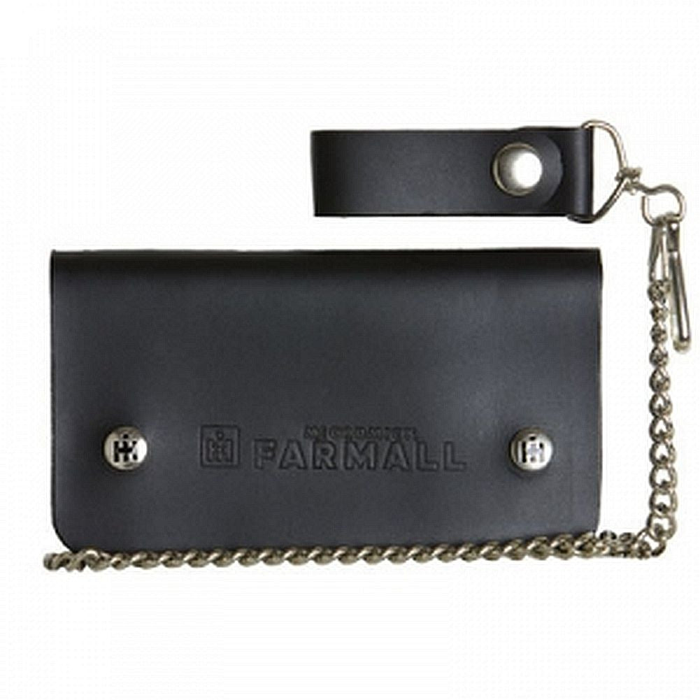 Farmall 6" Black Leather Chain Wallet - tractorup2