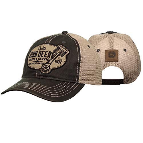 John Deere 6 Panel Hat, Piston, Mesh - tractorup2
