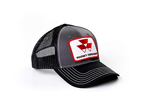 Massey Ferguson Tractor Hat, Gray with Black Mesh Back