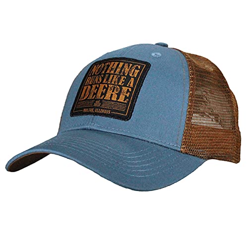 John Deere Blue/Gray Trucker Mesh-Charcoal-One Size