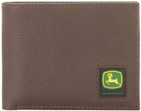 John Deere Men's Brown Passcase Wallet - tractorup2