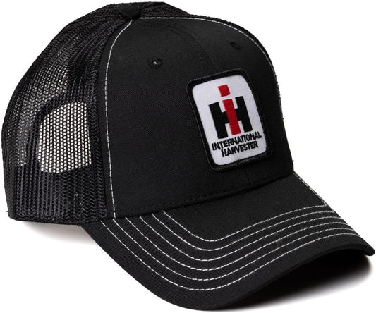 J&D Productions International Harvester IH Logo Hat, Black mesh
