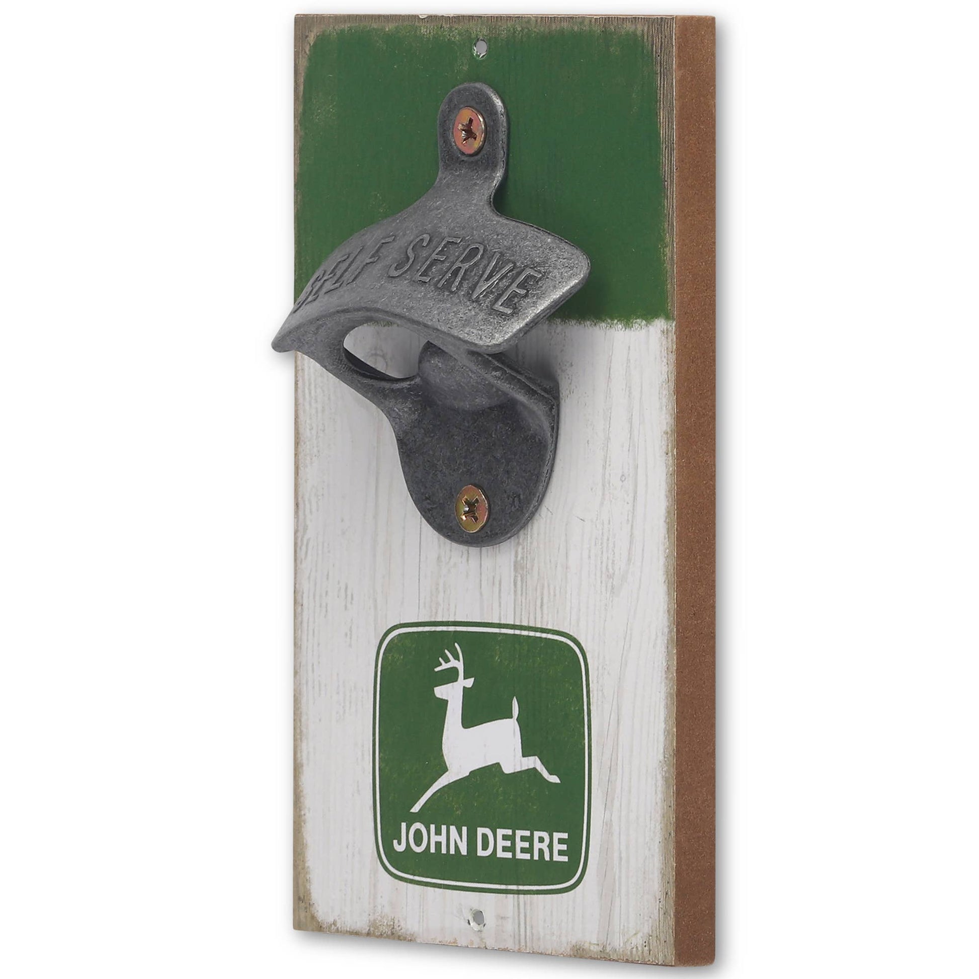 John Deere Logo Wall Bottle Opener - tractorup2