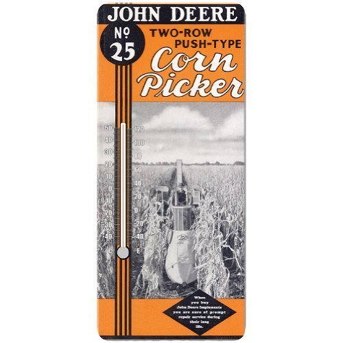 John Deere Corn Picker Ad Thermometer - Temperature In Celsius And Fahrenheit
