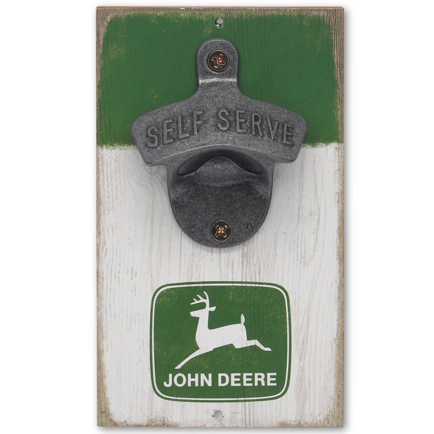 John Deere Logo Wall Bottle Opener - tractorup2