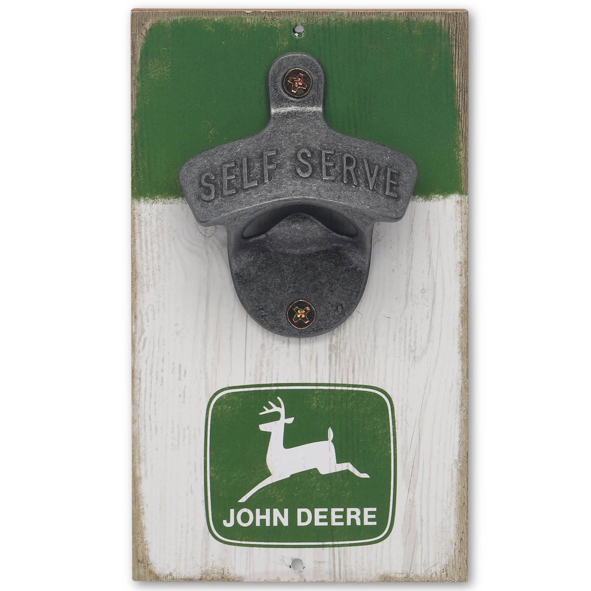 John Deere Logo Wall Bottle Opener - tractorup2