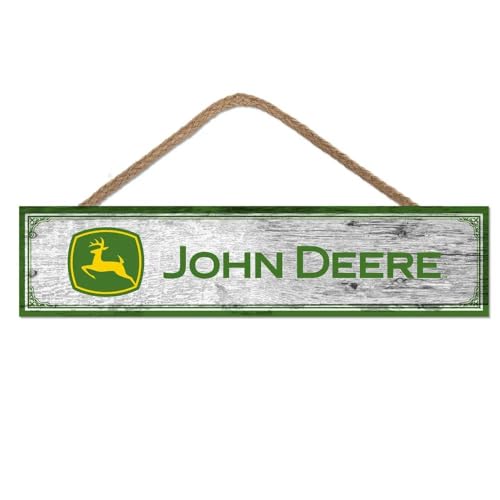 WinCraft Wood Sign-with Rope 4" x 17" John Deere