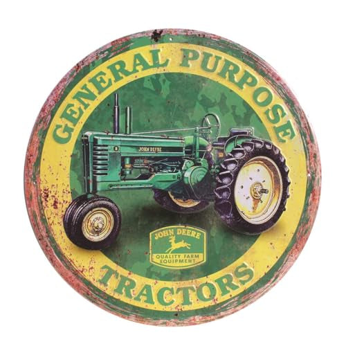 John Deere 18" Metal Sign With General Purpose Tractor Theme