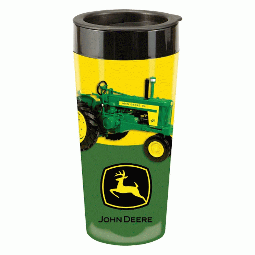 John Deere Plastic Travel Mug, 16-Ounce