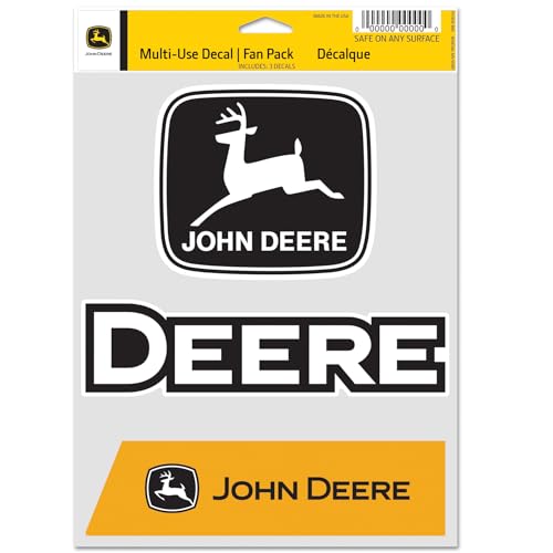 WinCraft Multi Use Decal Fan Pack John Deere Construction