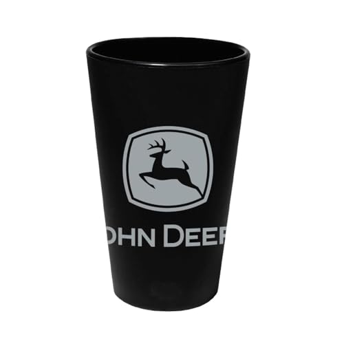 John Deere 16oz Silicone Pint Glass (Black)