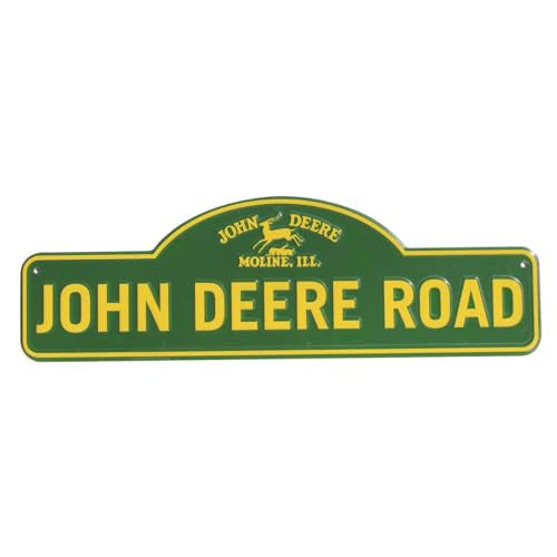 John Deere Metal Sign - 18" x 5.5" - John Deere Road Tin Sign with Moline Logo - tractorup2