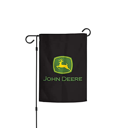 John Deere Garden 12"x18" 2-Sided Logo Black - tractorup2