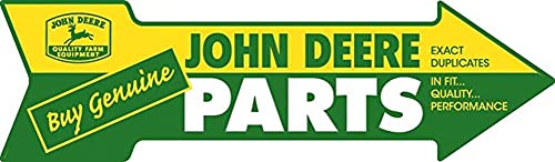 John Deere Metal Sign Green/Yellow - JD Parts Genuine Arrow