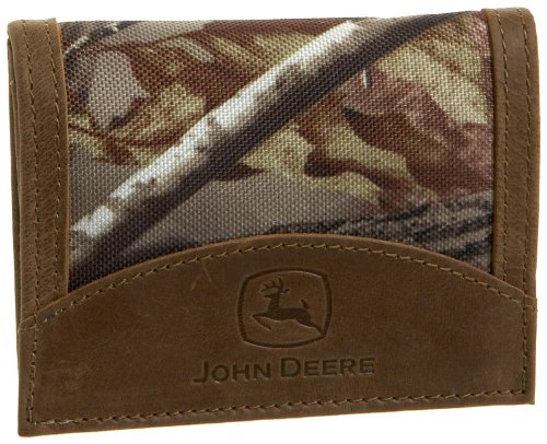 John Deere Mens Tri Fold Wallet In Gift Box, Camouflage