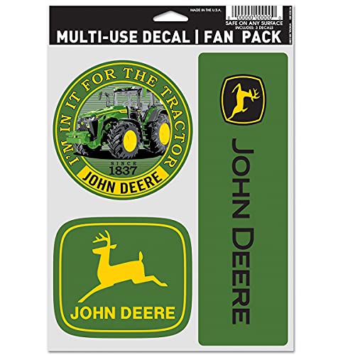 John Deere 3 Pack Multi-USE Decals 5.5X7.75 Tractor Logo - tractorup2