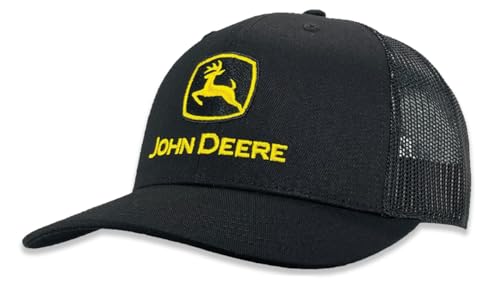 John Deere Construction Logo All Black Baseball Cap
