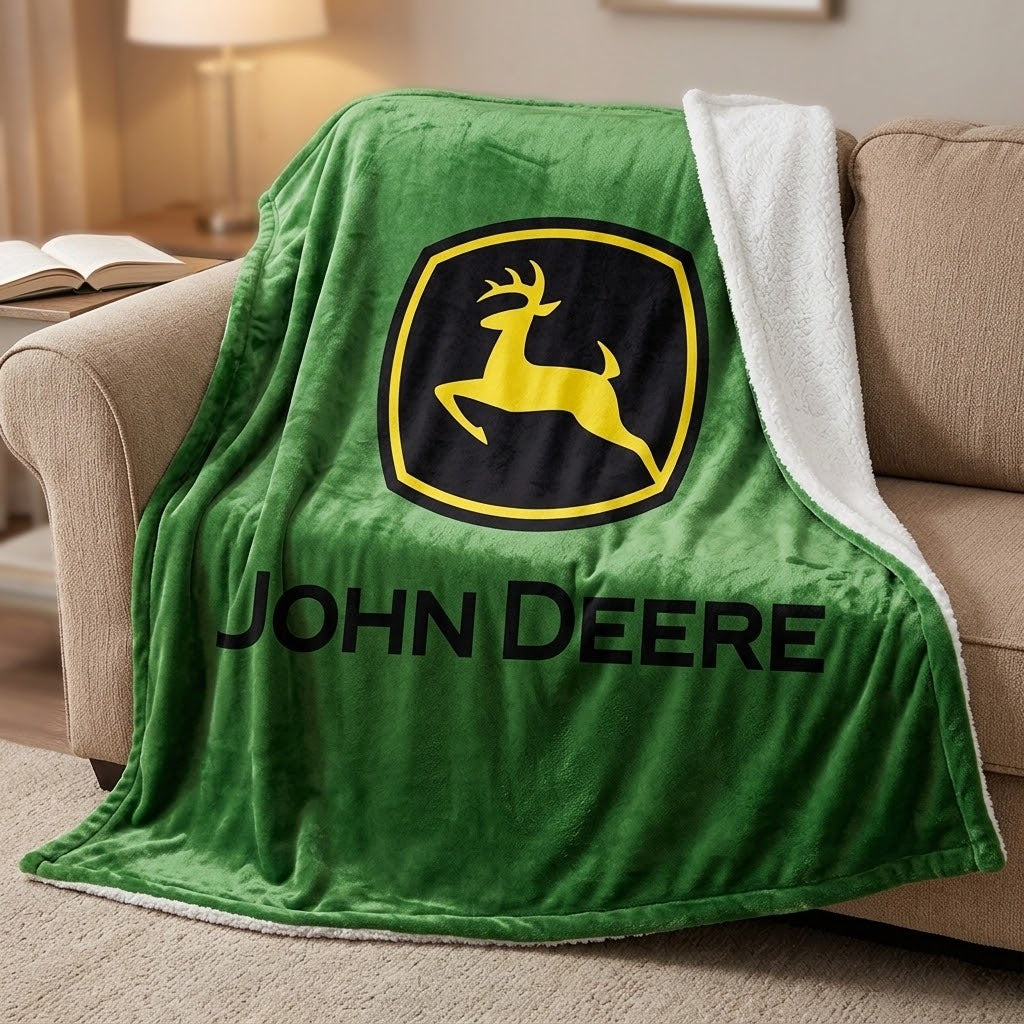 John Deere Fleece Backed Blanket, 50" x 70"