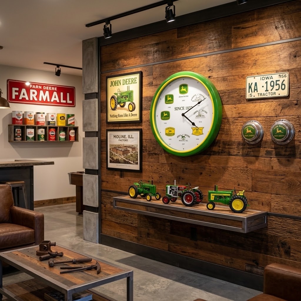 John Deere LED Neon Style Retro Clock(LP89975)