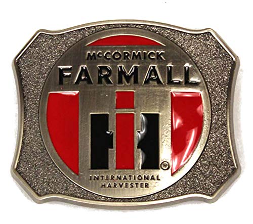 IH McCormick Farmall Brushed Pewter Belt Buckle
