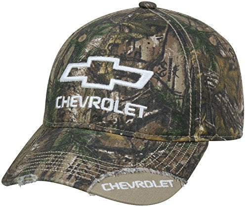Chevrolet Chevy Bowtie Distressed Vintage Realtree Xtra Frayed Brim Cap Hat 174 - tractorup2