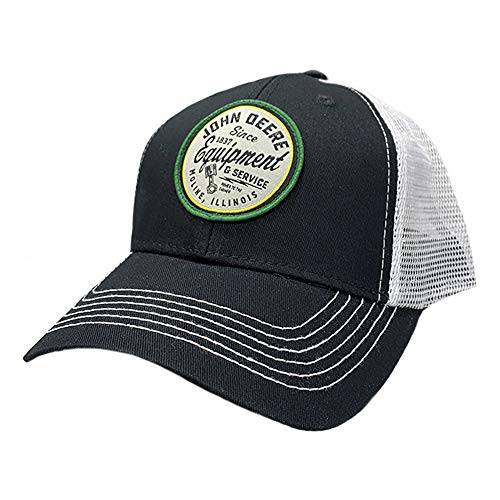 John Deere Twill & Sport Mesh Back-Black-Os - tractorup2