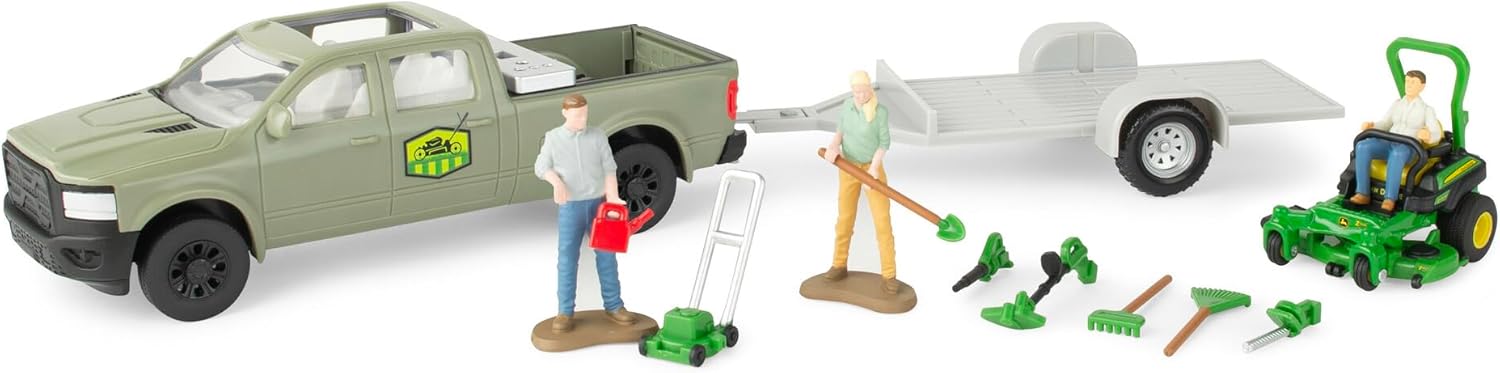John Deere Lawn and Garden Care Toy Set - LP85796 - tractorup2