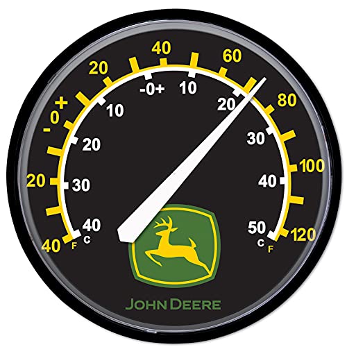 John Deere Thermometer Trademark Black - tractorup2