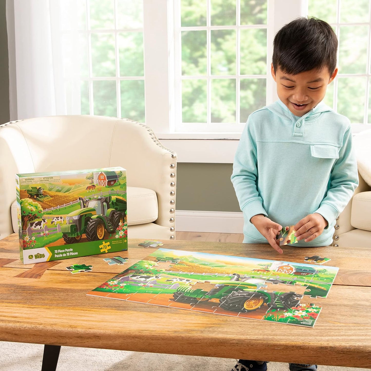 JOHN DEERE KIDS 70 PC PUZZLE - tractorup2