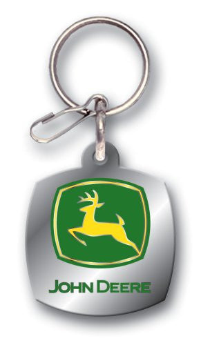 John Deere Logo Enamel Key Chain - tractorup2