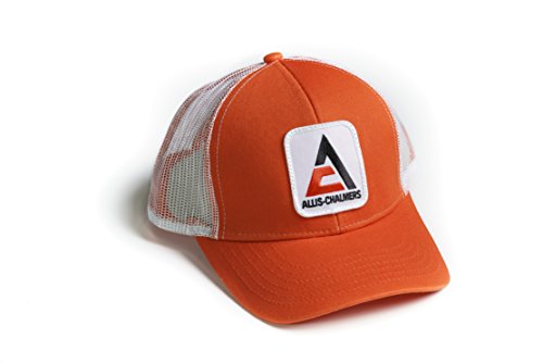 Allis Chalmers Tractor Hat, New Logo, Orange with White mesh Back, - tractorup2