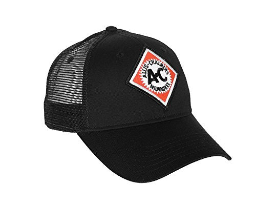Allis Chalmers Hat with Vintage AC Logo, Black Mesh - tractorup2