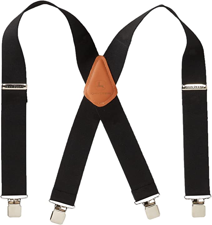 John Deere Suspenders, Adult, Black