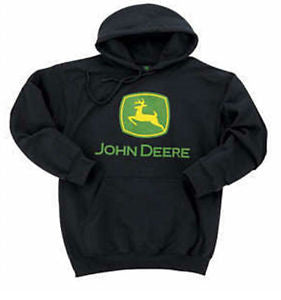 John Deere Black Hooded Sweatshirt - tractorup2