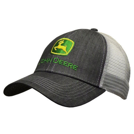 John Deere Men's Trademark Logo Core Baseball Cap, Green, Yellow Logo, One  Size