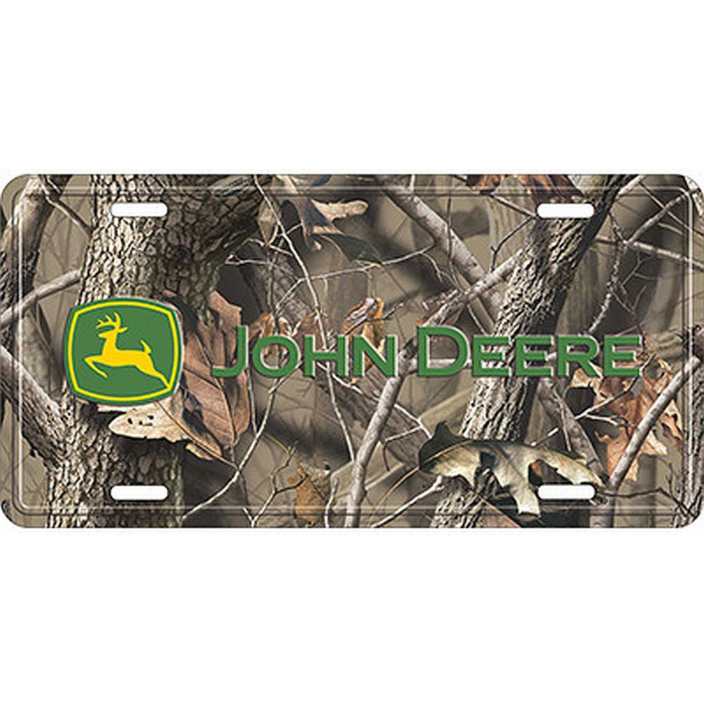 John Deere Realtree Camo License Plate - tractorup2